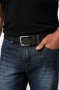 720973 - Ceinture en cuir , boucle en métal, largeur 4 cm