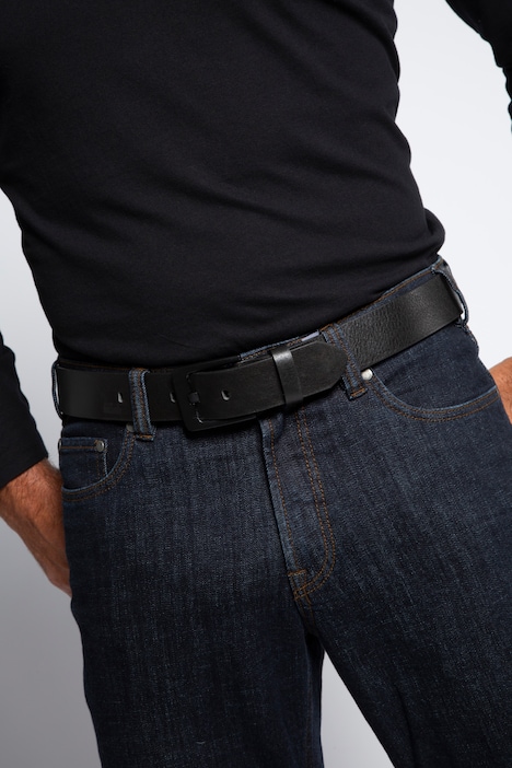 725231 - Ceinture en cuir, véritable cuir pleine fleur, boucle métallique