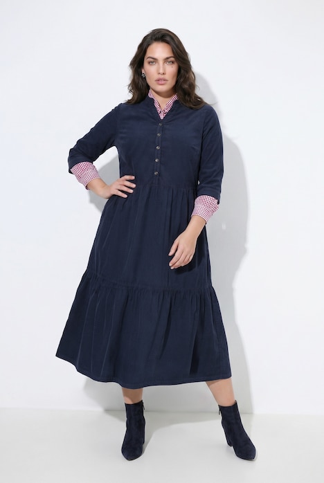 843383 - Robe maxi en velours côtelé