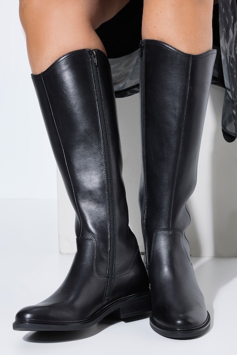 852955 - Bottes en cuir et stretch