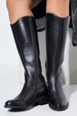 852955 - Bottes en cuir et stretch