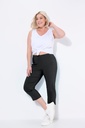 640914 - Pantalon en bengaline stretch. Longueur au mollet et taille élastique