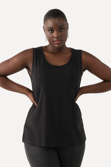 666765 - Débardeur stretch, coupe Classic Fit, bretelles larges et décolleté rond