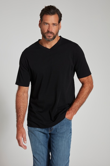702415 - T-shirt JP 1880 Basic, col en V - jusqu'au 8 XL