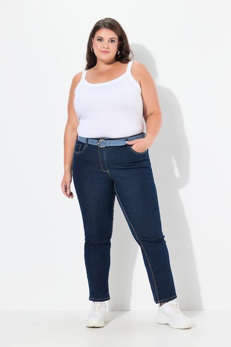 [702859902-44] 702859 - Jean Mandy 5 poches, jambe droite, matière stretch (bleu jean, 44)