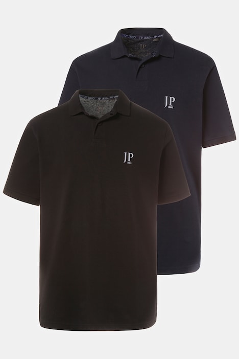 704317 - Lot de 2 polos, collection Basic - coton piqué, peigné