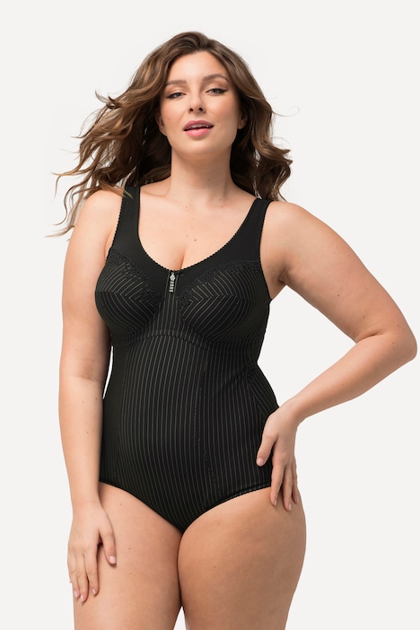 [705648100-100C] 705648 - Body sculptant à fines rayures (noir, 100C)