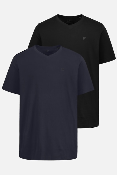 711318 - T-shirts, collection Basic, lot de 2. Col en V et manches courtes - jusqu'au 8XL