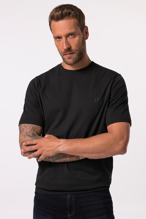 [712616130-10XL] 712616 - T-shirt ventre confort à manches courtes, collection Basic - du XXL au 10 XL (noir, 10XL)