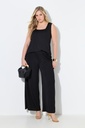 716101 - Pantalon Mary, coupe Marlene, jersey bord-côte, jambe large et taille élastique