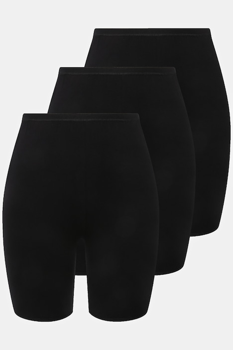 [716595100-44+] 716595 - Lot de 3 shorties, protège vos cuisses contre les frottements (noir, 44/46)