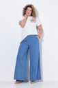 826817 - Pantalon palazzo en lin mélangé