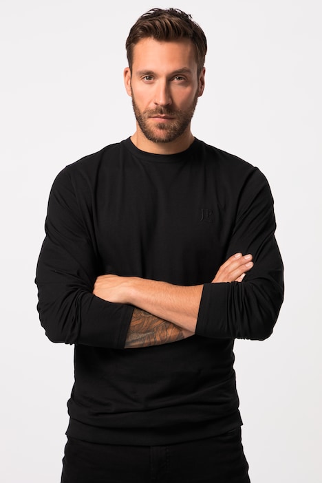 [827128100-3XL] 827128 - T-shirt ventre confort, manches longues (noir, 3XL)