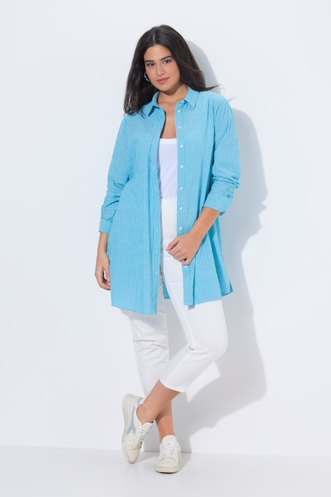 [829046740-44+] 829046 - Chemisier long (aqua foncé, 44/46)