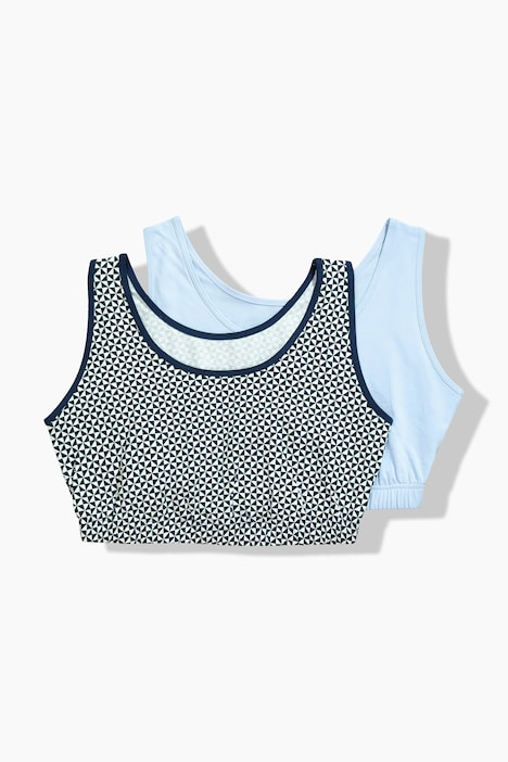 [841154725-44+] 841154 - Brassières, lot de 2 (bleu clair, 44/46)