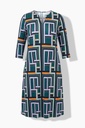 846724 - Robe midi en piqué, tombé fluide
