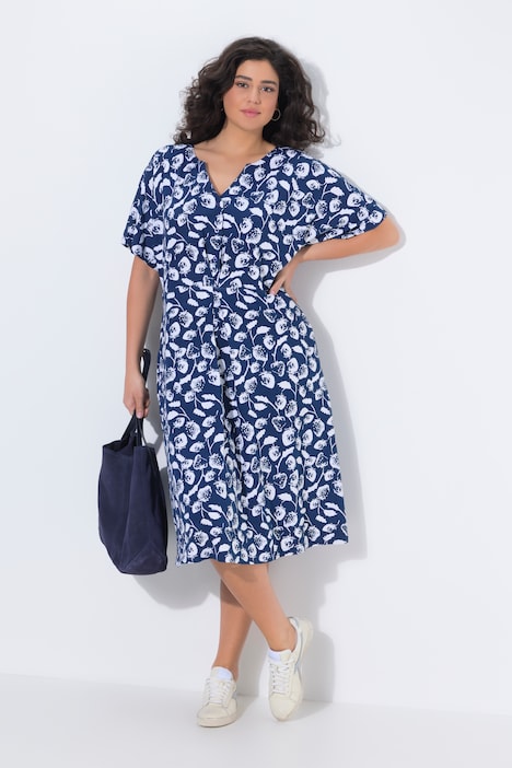 [846962740-44+] 846962 - Robe midi en jersey (bleu encre, 44/46)