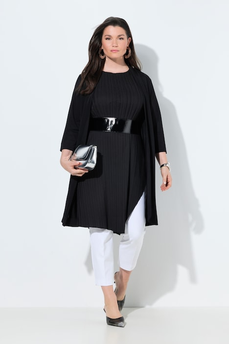 847183 - Veste longue en piqué, tombé fluide