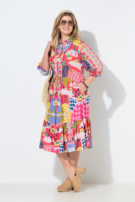 848015 - Robe-chemisier longueur midi