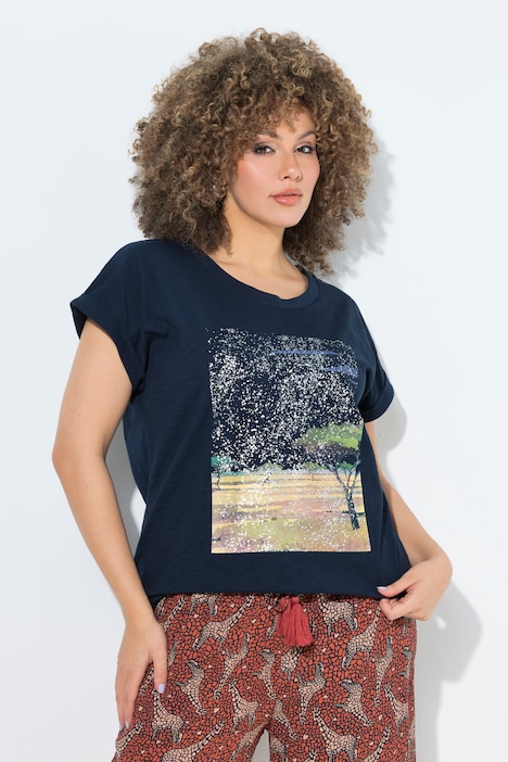 [848677130-44+] 848677 - T-shirt (marine, 44/46)