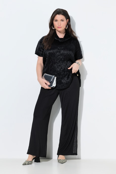 [848802100-44+] 848802 - Pantalon en mesh au tombé fluide (44/46)