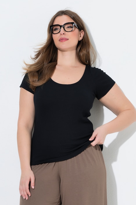 [849216100-44+] 849216 - T-shirt avec soutien-gorge (noir, 44/46)