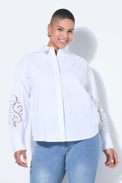 [849711200-44+] 849711 - Chemisier oversize (blanc cassé, 44/46)