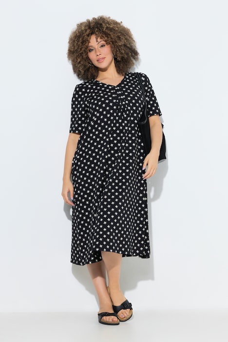 [850351100-44+] 850351 - Robe midi en jersey (noir, 44/46)