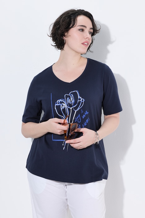 [850423130-44+] 850423 - T-shirt (marine, 44/46)