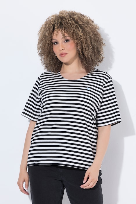 [852775100-44+] 852775 - T-shirt rayé (noir, 44/46)