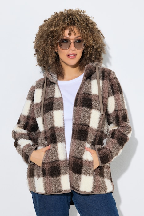 852886 - Veste longue en polaire bouclée