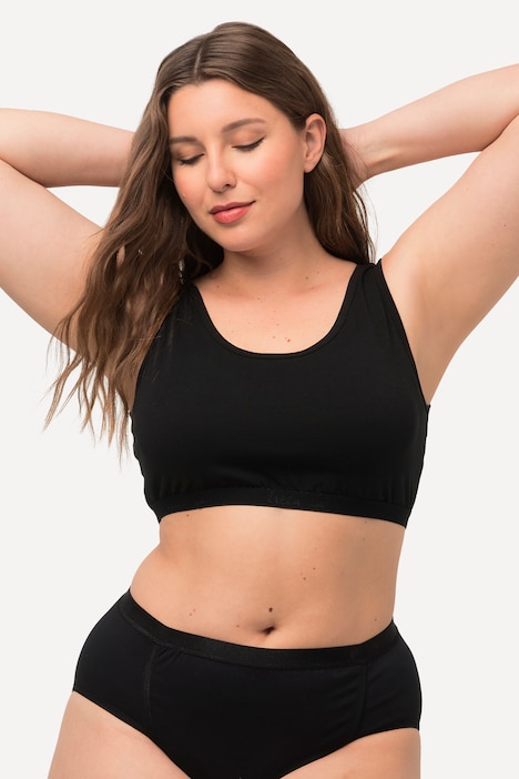 [791580130-44+] 791580 - Brassière sans fermeture ni armatures (noir, 44/46)
