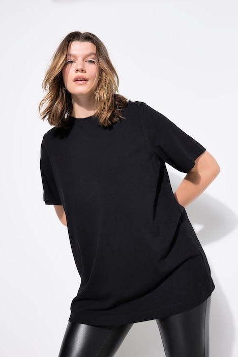 794475 - T-shirt long à col rond et manches courtes