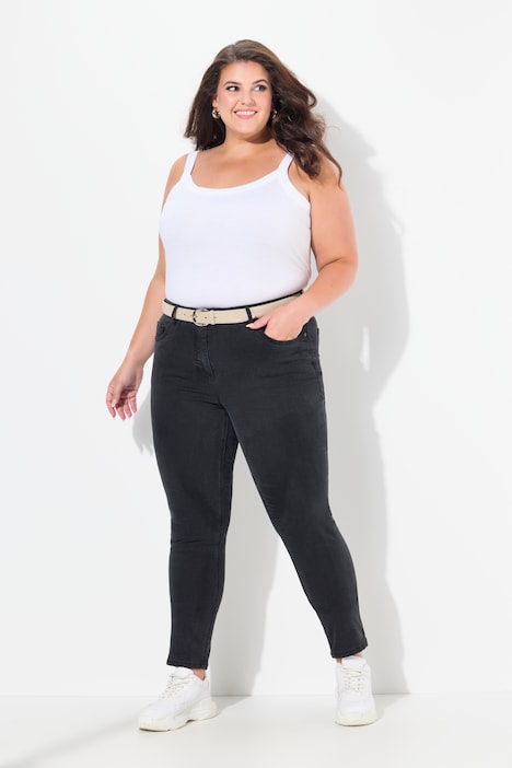 [796779100-44] 796779 - Jean modèle Sarah, coupe Skinny 5 poches et taille haute (noir, 44)