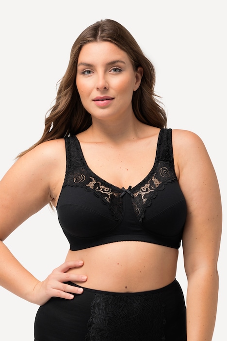 [800619100-100C] 800619 - Soutien-gorge de maintien Kelly. Modèle sans armatures, dentelle - bonnets C-E (noir, 100C)
