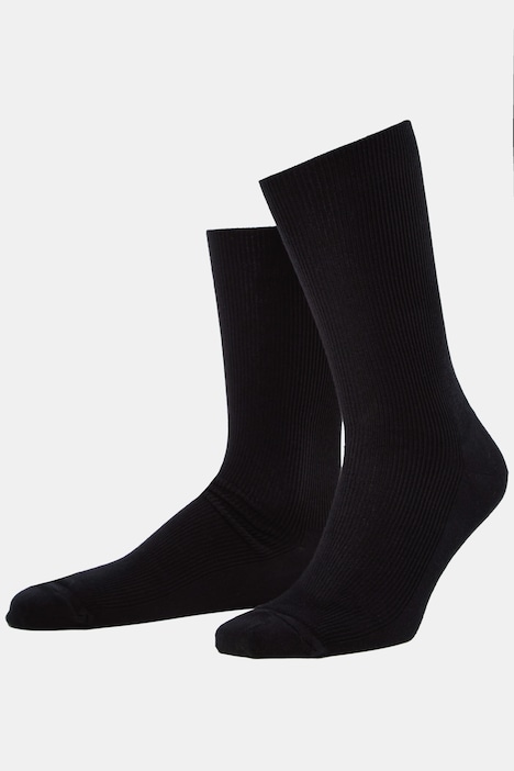 [727178130-2+] 727178 - Chaussettes en lot de 2, sans bord élastique (noir, 39-42)