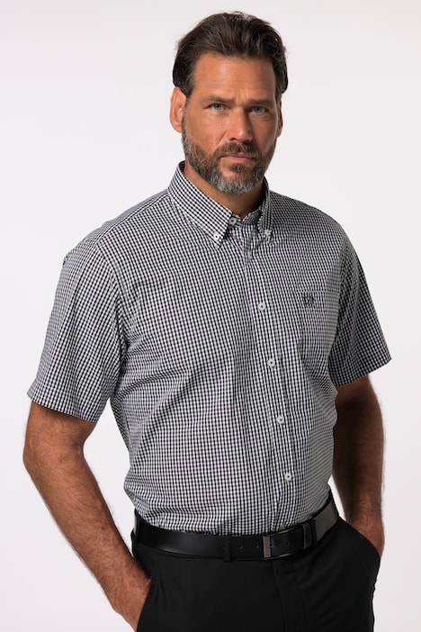 722860 - Chemise, business, manches courtes, carreaux vichy, jusqu'au 8 XL, Comfort Fit