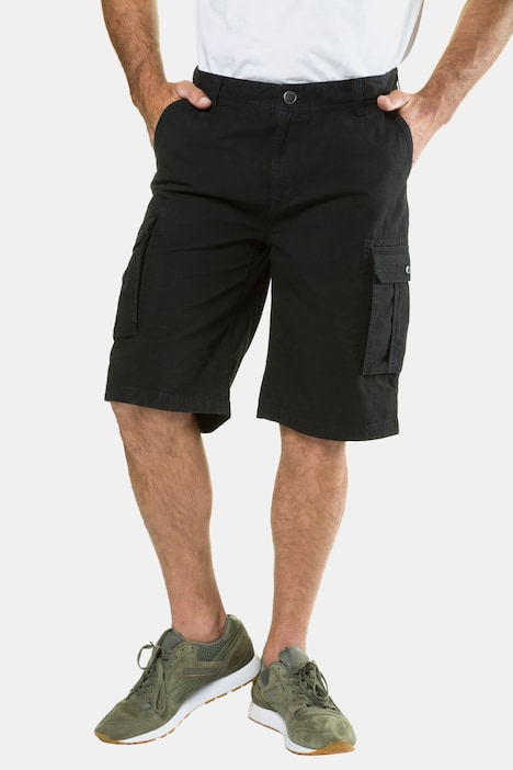 [717028130-52] 717028 - Bermuda cargo 6 poches, jambe droite, coupe Regular Fit (noir, 52)
