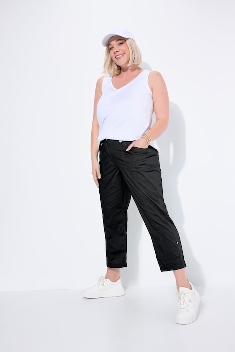 720673 - Pantalon cargo 7/8. Taille confortable, Attaches