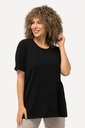807264 - T-shirt en coton bio. Col rond et manches courtes. Coupe évasée
