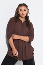 811984 - Chemise oversized en tissu crêpe, col de chemise et manches longues