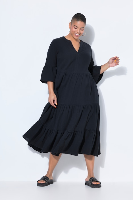 [819697100-44+] 819697 - Robe maxi (noir, 44/46)