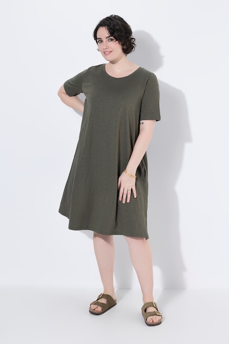 [819165200-44+] 819165 - Robe en jersey (gris olive, 44/46)