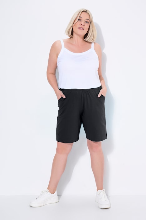 [818396100-44+] 818396 - Short en jersey (noir, 44/46)