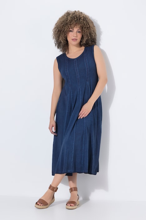 [848704741-48+] 848704 - Robe midi en jersey (bleu encre, 48/50)