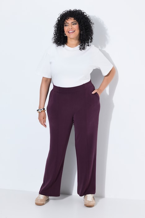 [841736543-44+] 841736 - Pantalon en molleton (prune foncé, 44/46)