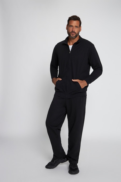 [802933100-3XL] 802933 - Tenue de jogging, 2 pièces, Homewear, veste et pantalon - jusqu'au 8XL (noir, 3XL)