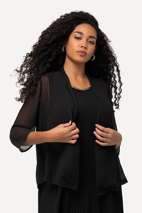 [817211100-44+] 817211 - Veste en mousseline (noir, 44/46)