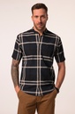 837837 - Chemise à carreaux en lin mélangé