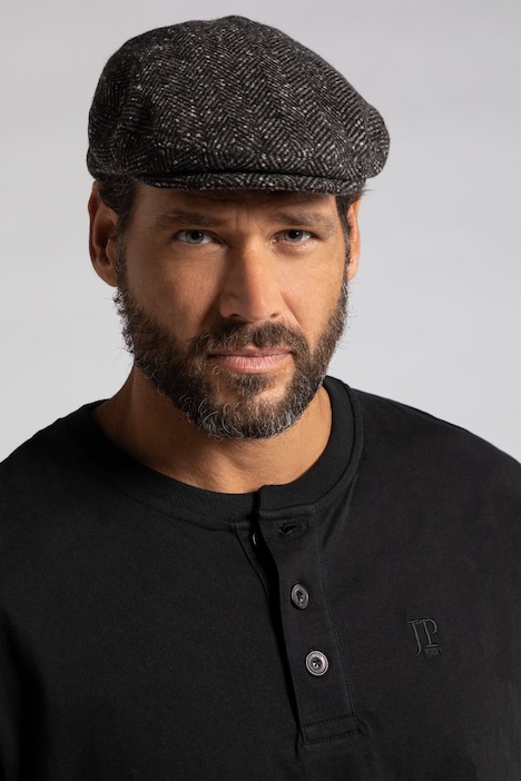 724621 - Casquette en mélange de laine à motif chevrons